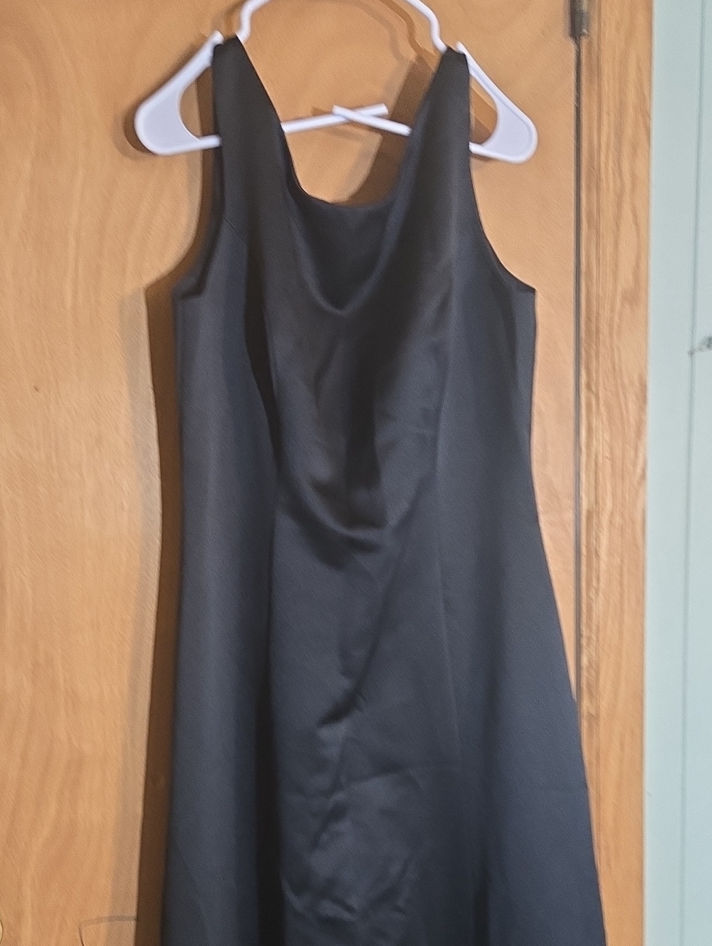 Alex Evenings Black Sleeveless Maxi Dress with Square Neck